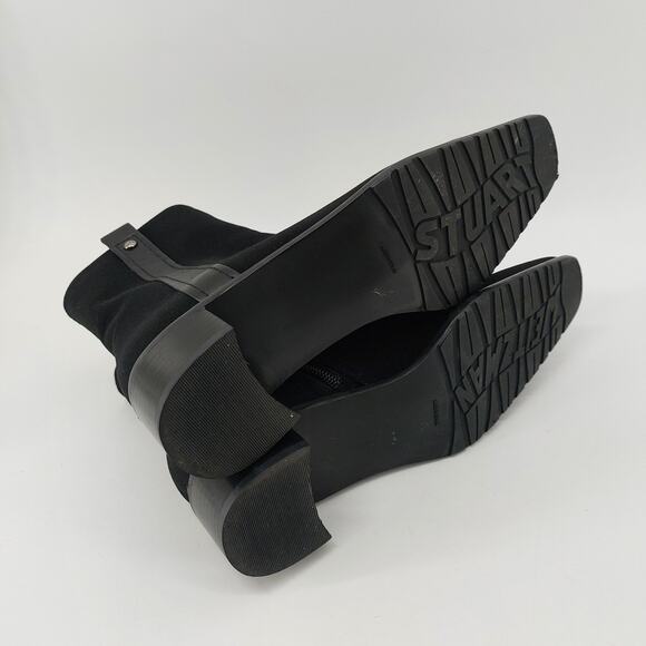 Stuart Weitzman Size 7M Black Womens Ankle Boots Gore-Tex - Picture 7 of 12